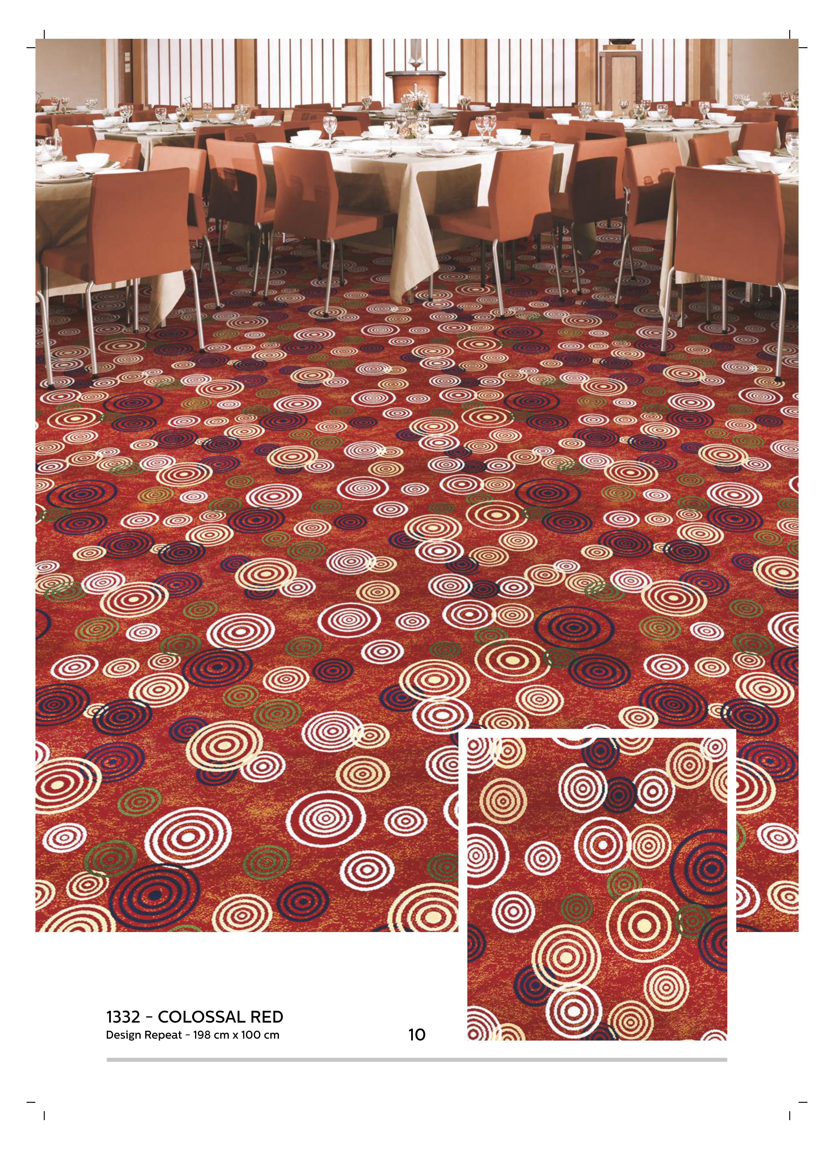 Colossal Red Printed Carpet Rolls - High-Quality Flooring Solutions