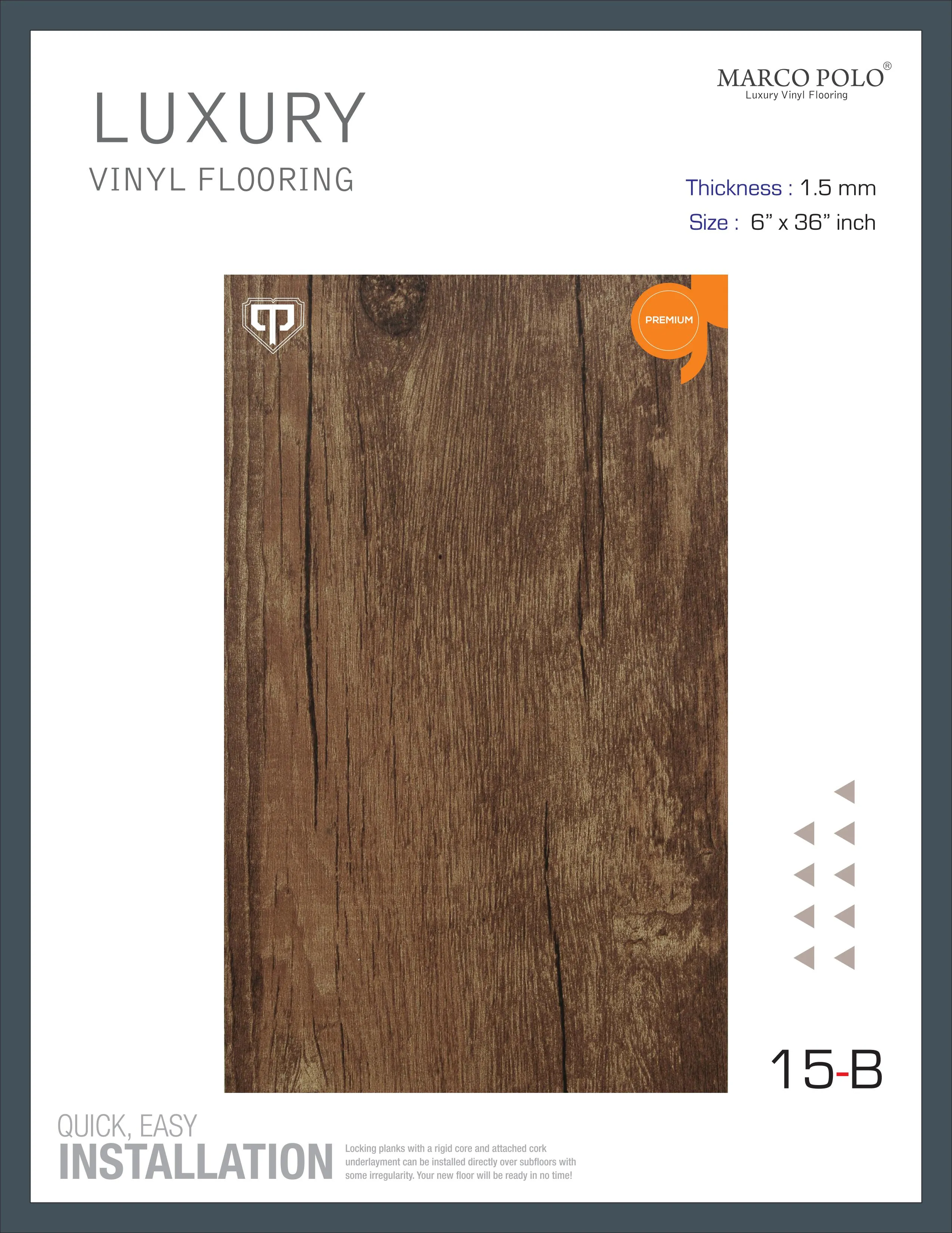 15-B Marcopolo PVC Plank Flooring - Durable & Stylish Option
