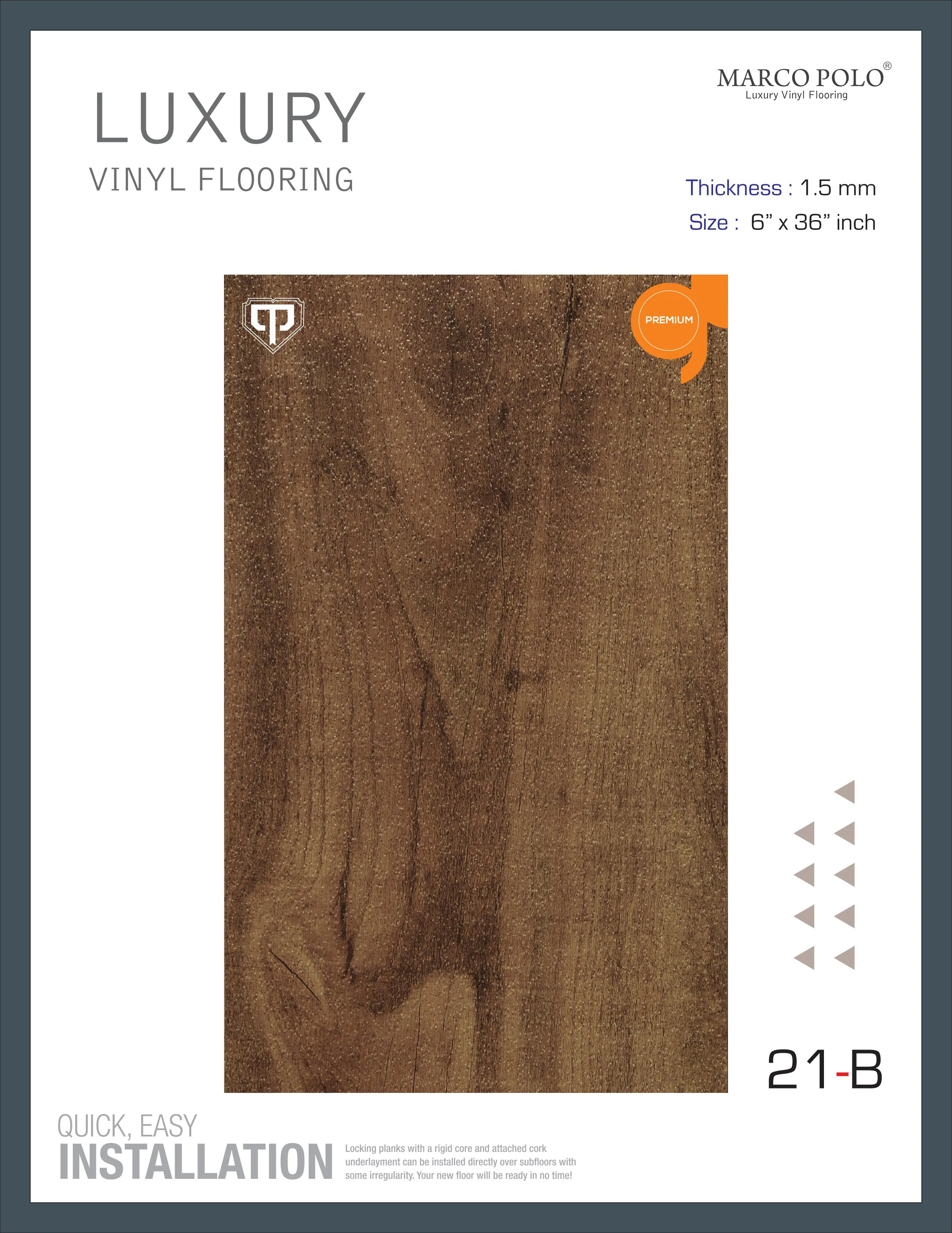 21-B Marcopolo PVC Plank Flooring - Durable & Stylish