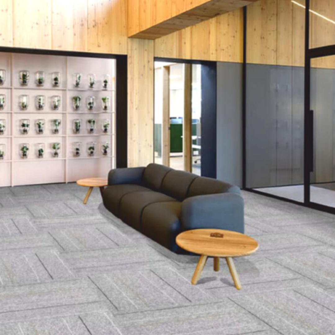 Light Grey Carpet Tiles - Durable, Eco-Friendly 50x50cm