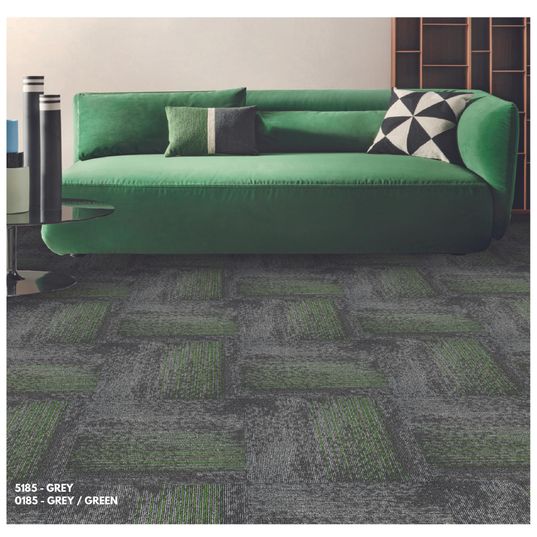 5185 Grey/Green Floor Carpet Tile - High-Quality Flooring Solution