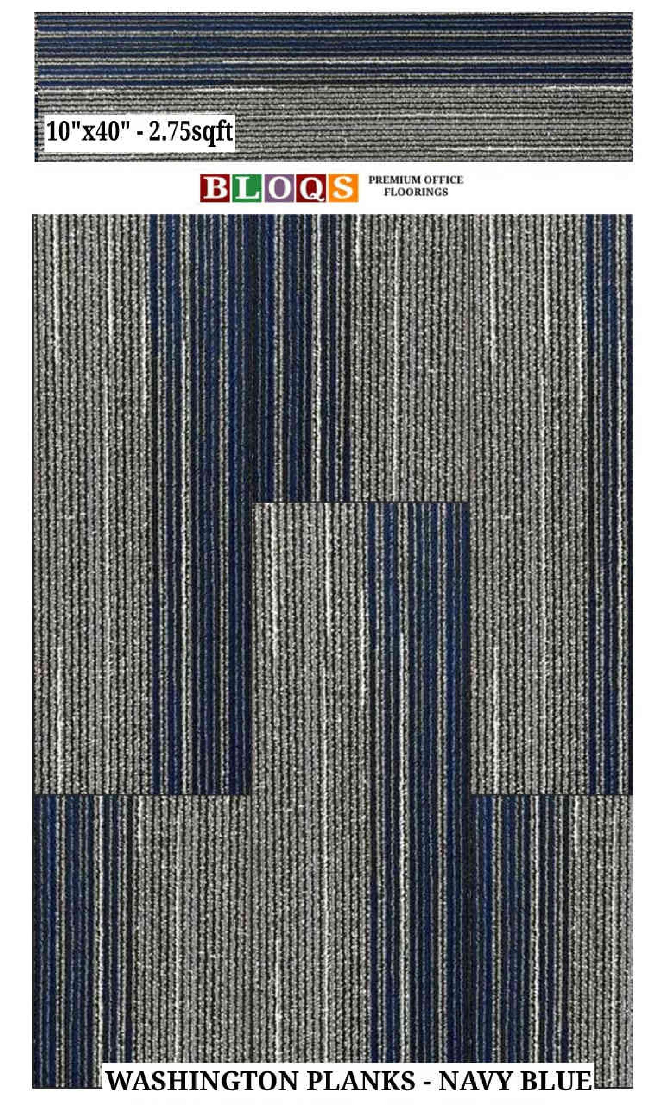 BLOQS Carpet Planks Vito Floor 10"x40" - 2.75sqft