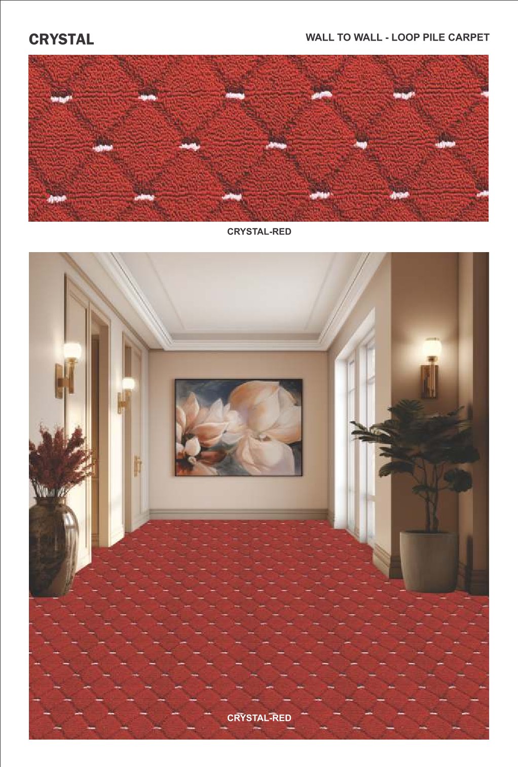 Crystal Carpet Tile Red – Durable & Stylish Flooring Option
