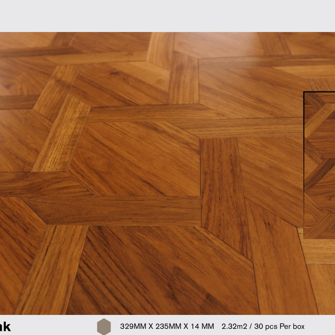 Designer Engineered Yangon Teak Wooden Flooring