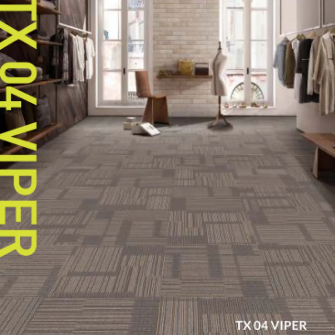 TX 04 Viper Carpet Tile - Durable 100% PP Construction