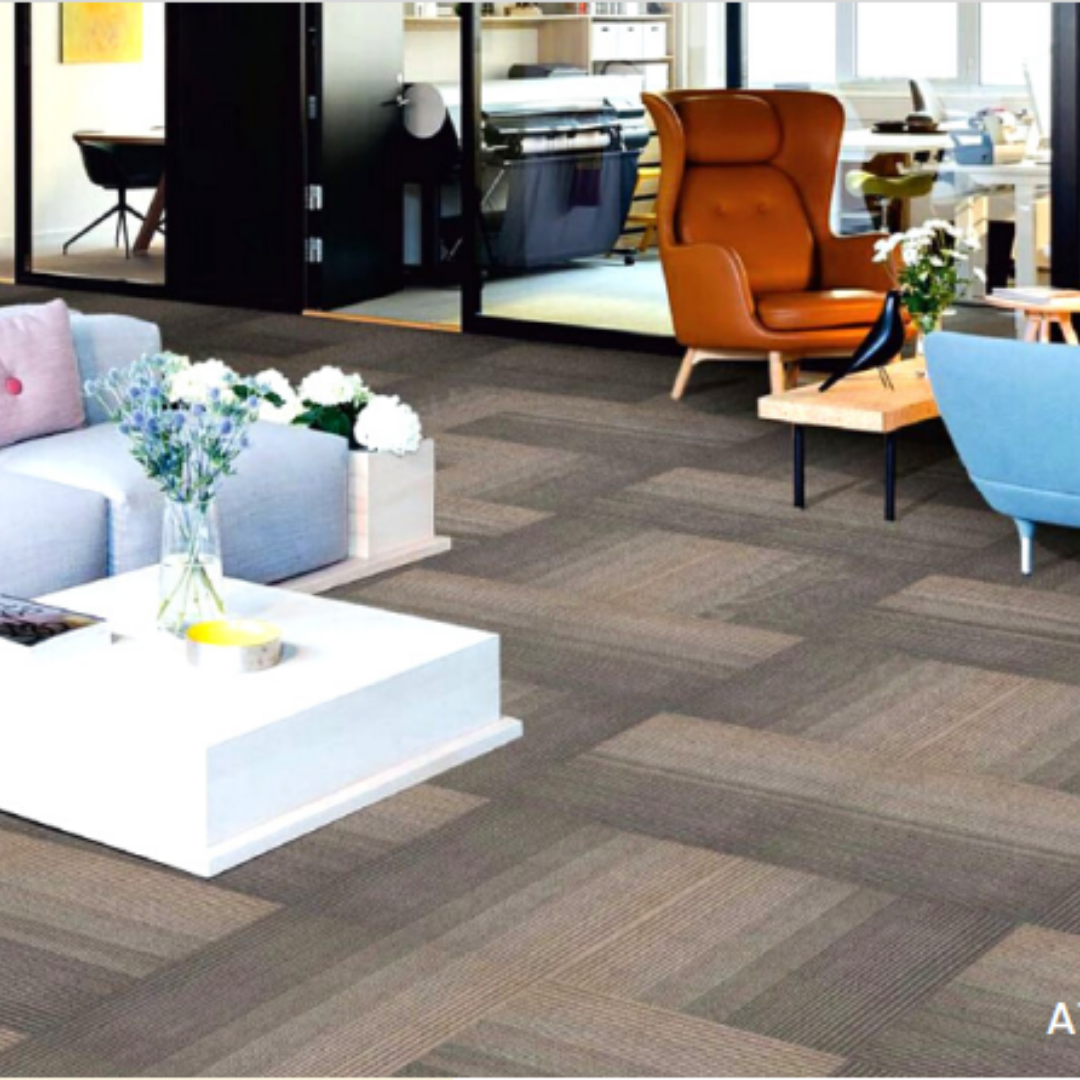 Atelier AT 14 Brown Carpet Tile - 50cm x 50cm, 24 Tiles