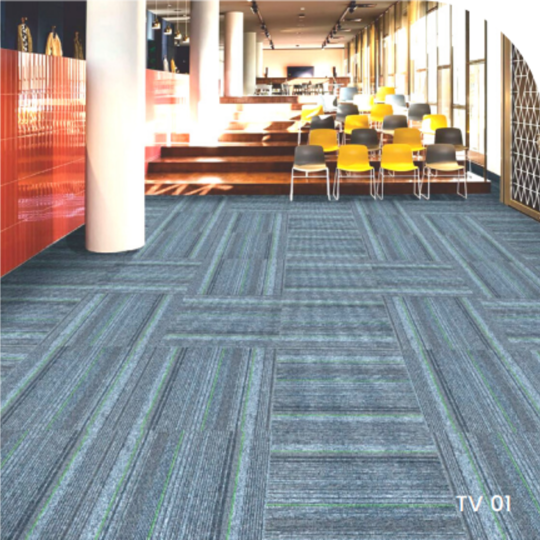 Light Grey Carpet Tile - 24 Tiles, 50x50cm, 4mm Thick