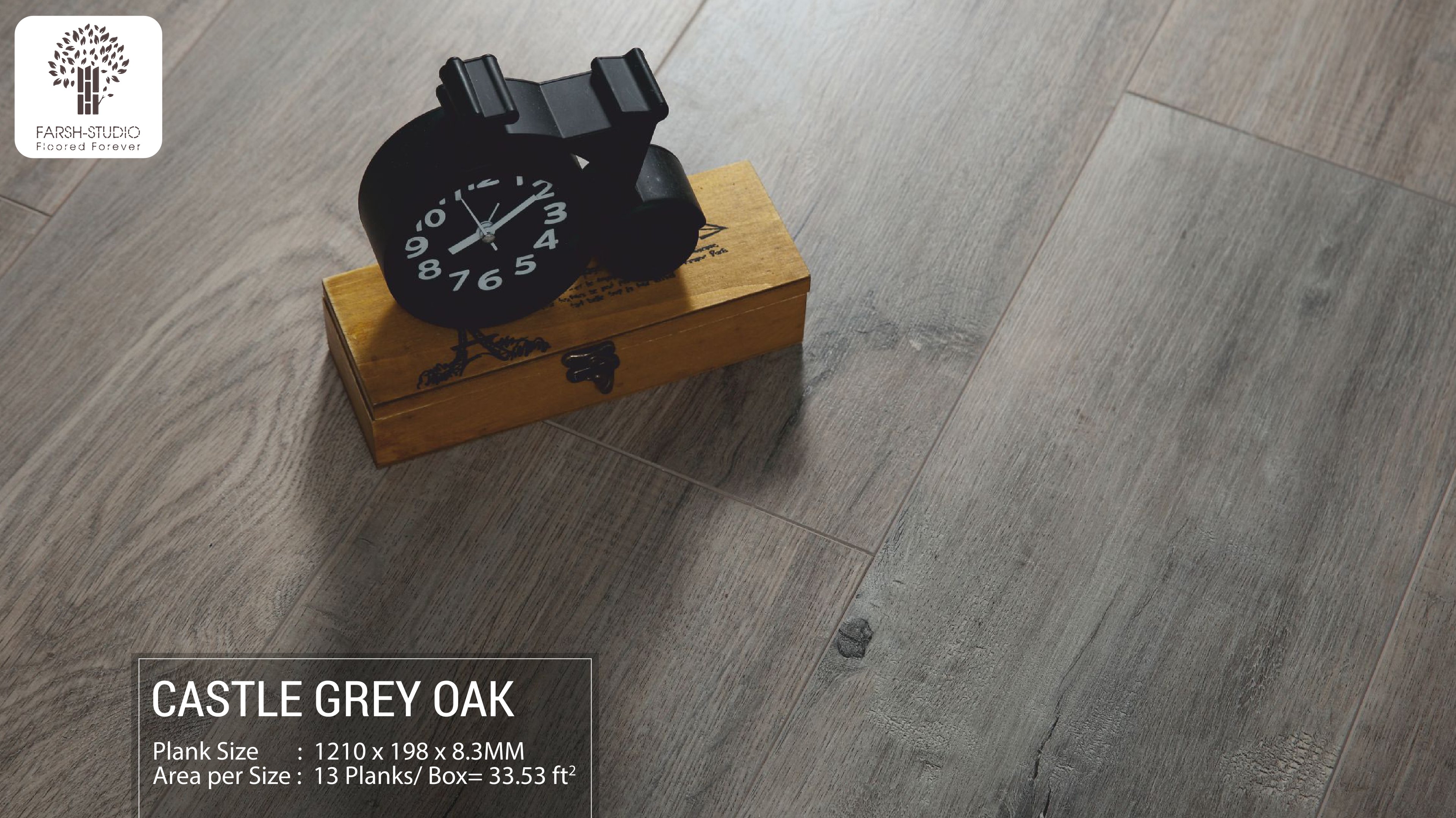 Castle Grey Oak - Farsh Elite Laminate Flooring 8.3mm