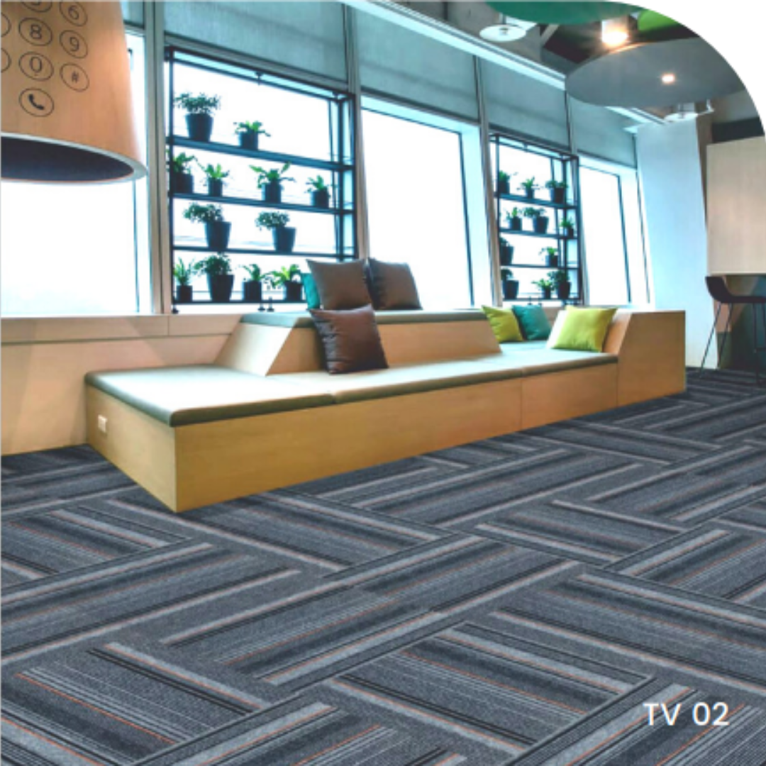 Dark Grey Carpet Tile - Level Loop Pile, 50cm x 50cm