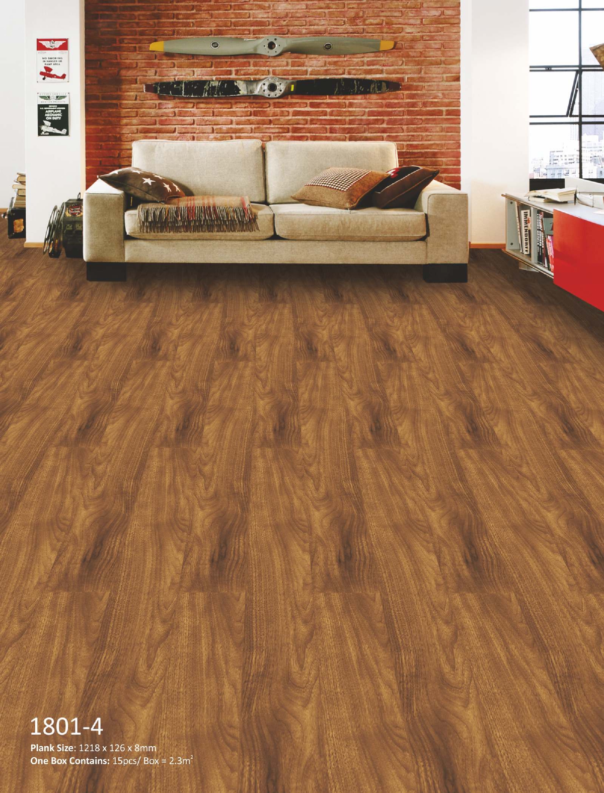 Excel Walnut 1801-4 Laminate Wooden Flooring – Durable & Stylish