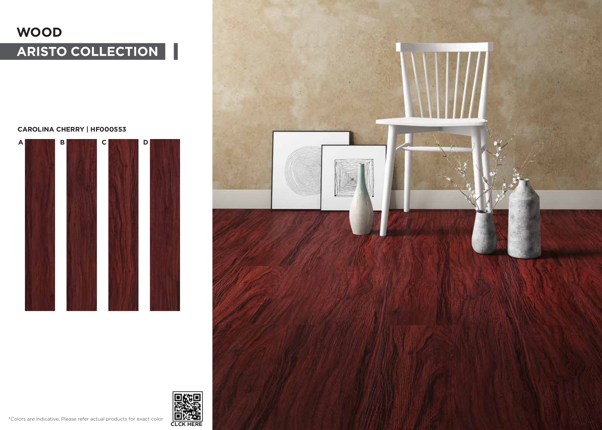 Aristo Carolina Cherry SPC Planks PVC Flooring