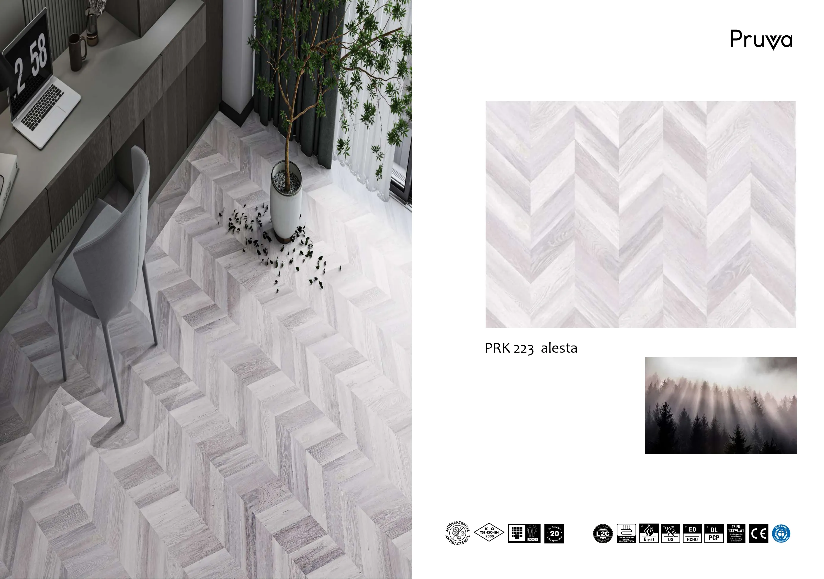 PRK 223 Alesta  Pruva BVG Herringbone Wooden Flooring
