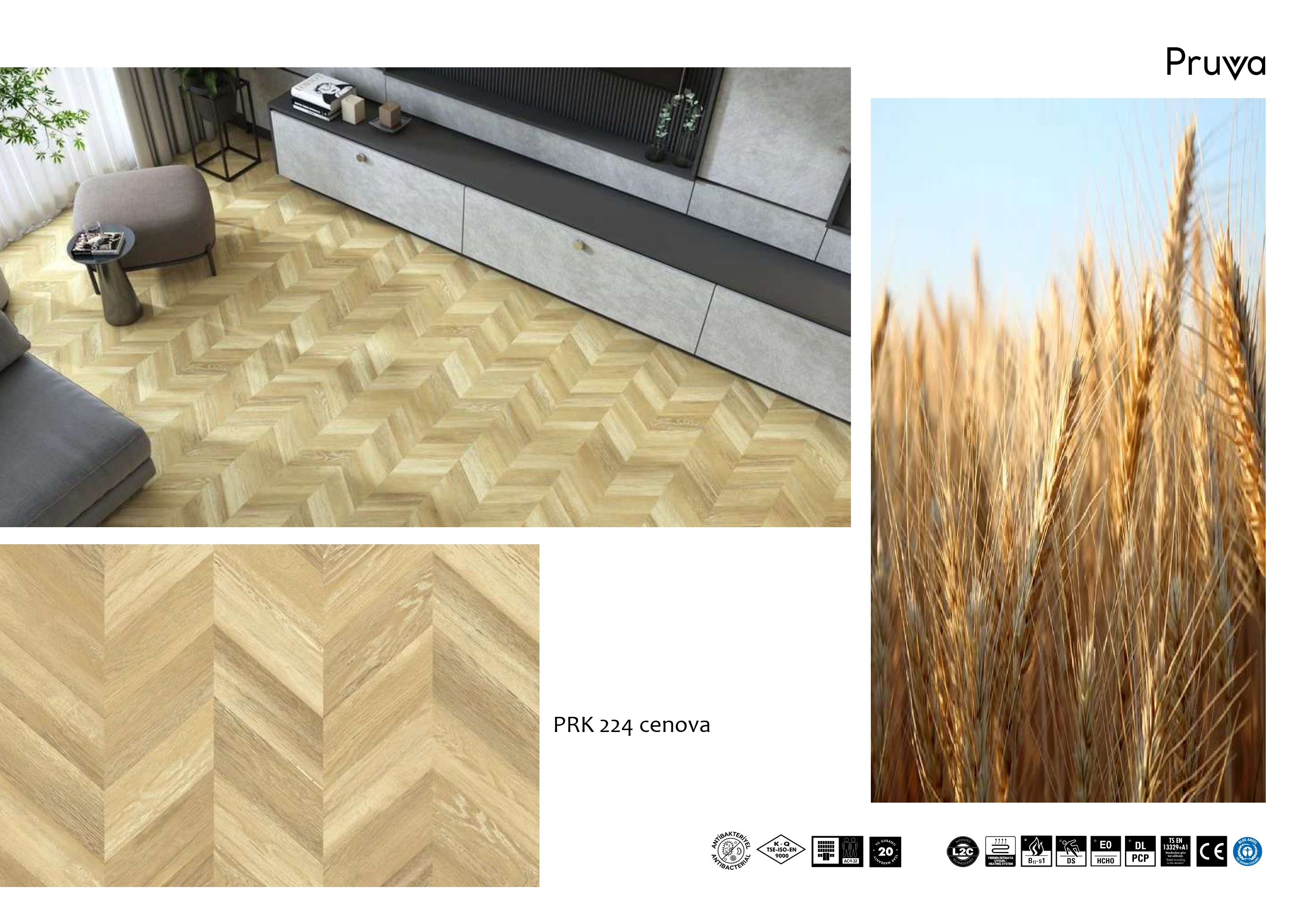 PRK 224 Cenova Pruva BVG Herringbone Wooden Flooring
