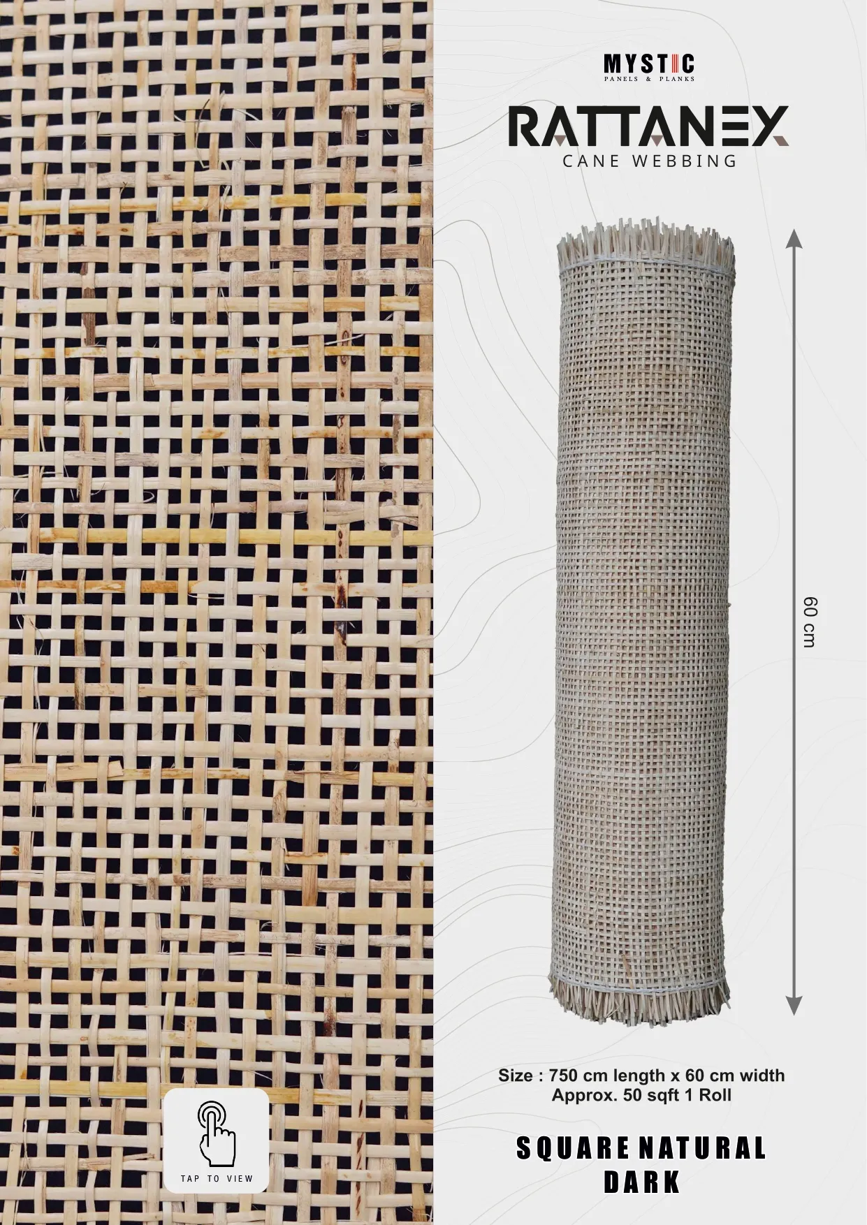 19 Rattan Cane Wall Paneling - Natural Home Decor