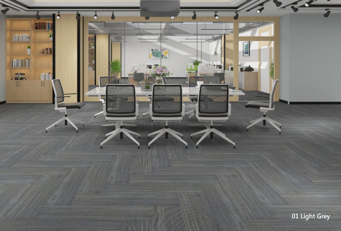 Light Grey Spider Excel Import Carpet Tile - Durable & Stylish
