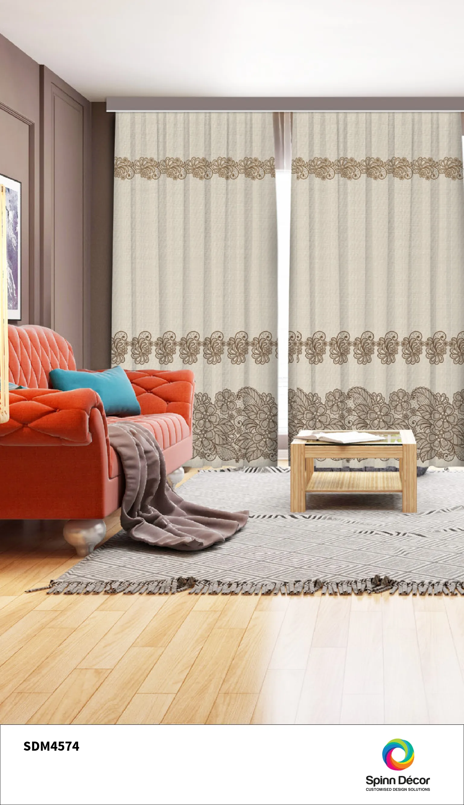 Customized Curtains - SDM4574 by Spin Decor