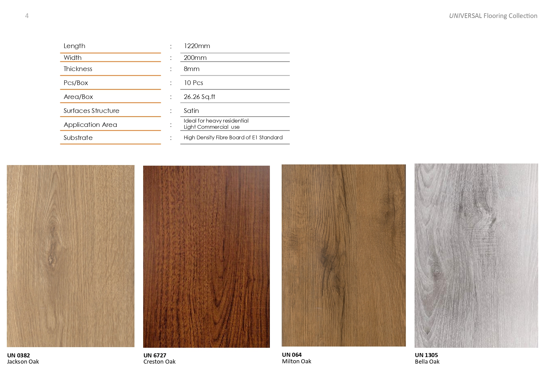 Universal BVG Laminate Wooden Flooring